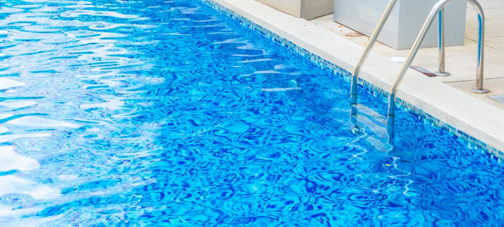 bright blue pool
