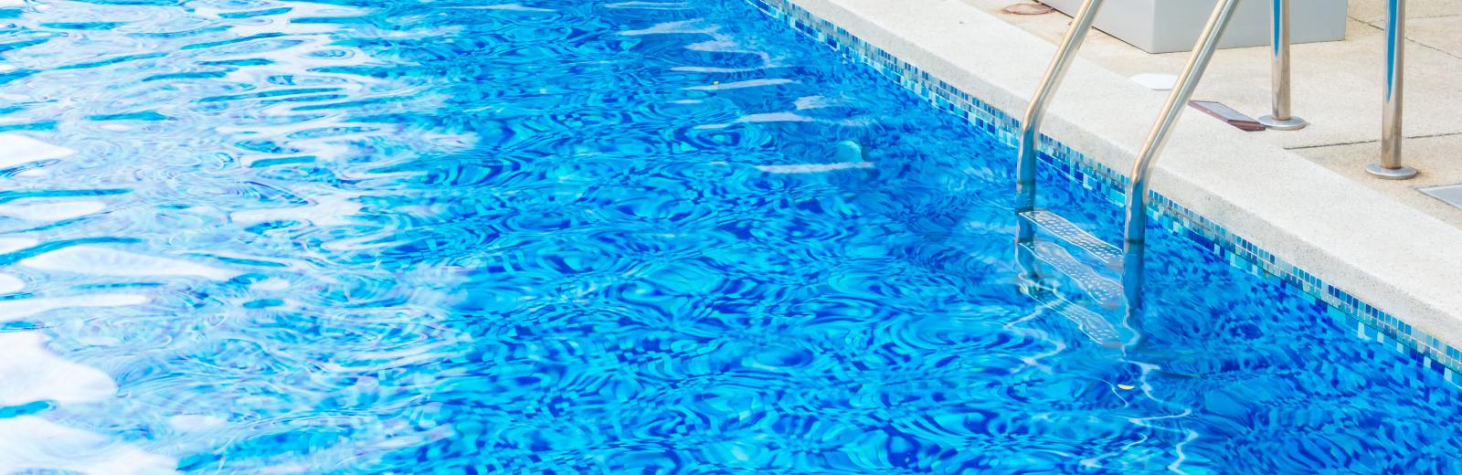 bright blue pool